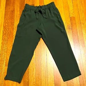 Loft - Mid rise, hunter green, straight leg pants. Small petite.